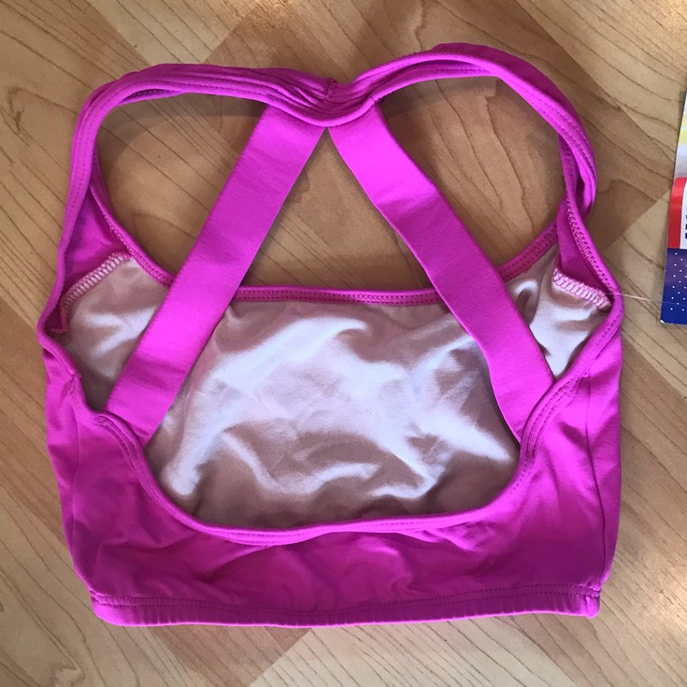 NWT hot pink Baltogs bra - kids M